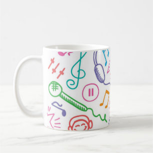 Musikmuster Kaffeetasse