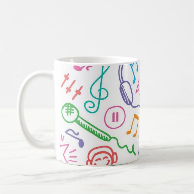 Musikmuster Kaffeetasse (Links)