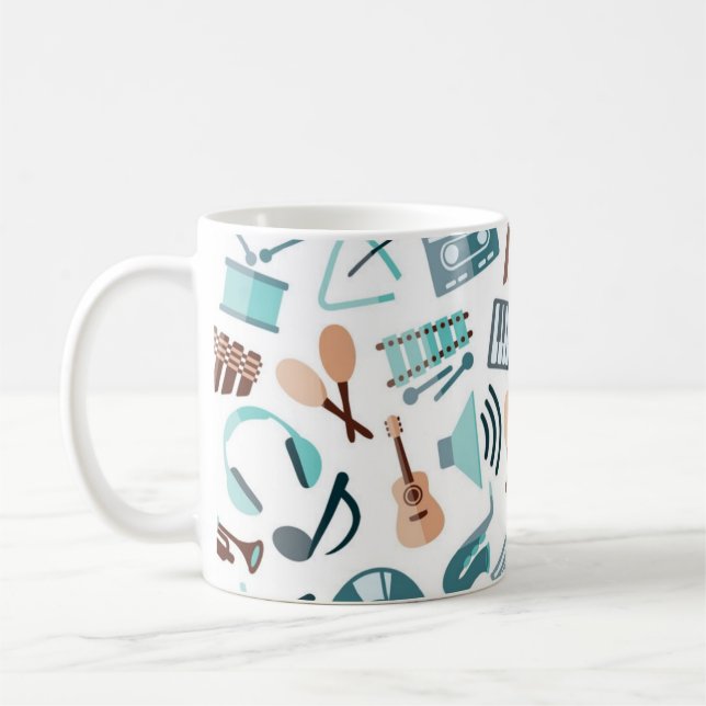 Musikmuster Kaffeetasse (Links)