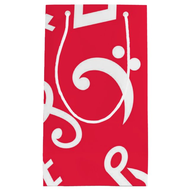 Musikmuster Kleine Geschenktüte (Vorderseite)