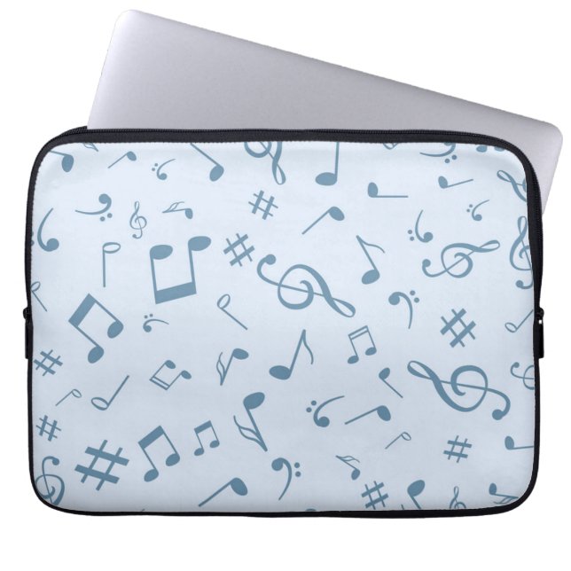 Musikmuster Laptopschutzhülle (Vorderseite)