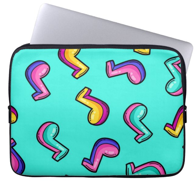 Musikmuster Laptopschutzhülle (Vorderseite)