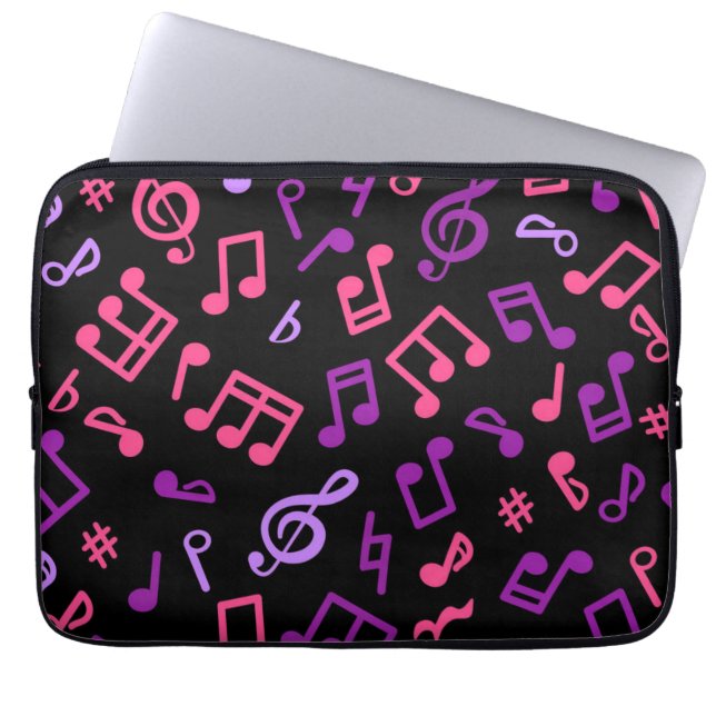 Musikmuster Laptopschutzhülle (Vorderseite)