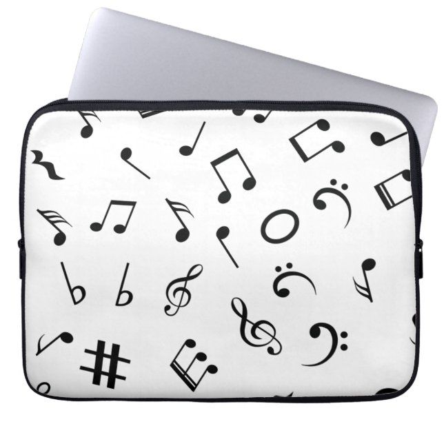 Musikmuster Laptopschutzhülle (Vorderseite)