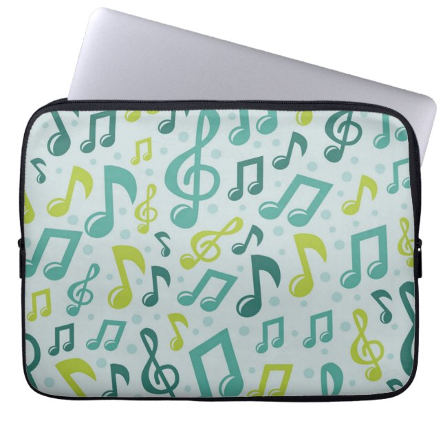 Musikmuster Laptopschutzhülle (Vorderseite)