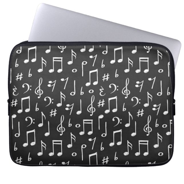 Musikmuster Laptopschutzhülle (Vorderseite)