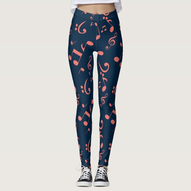 Musikmuster Leggings (Vorderseite)