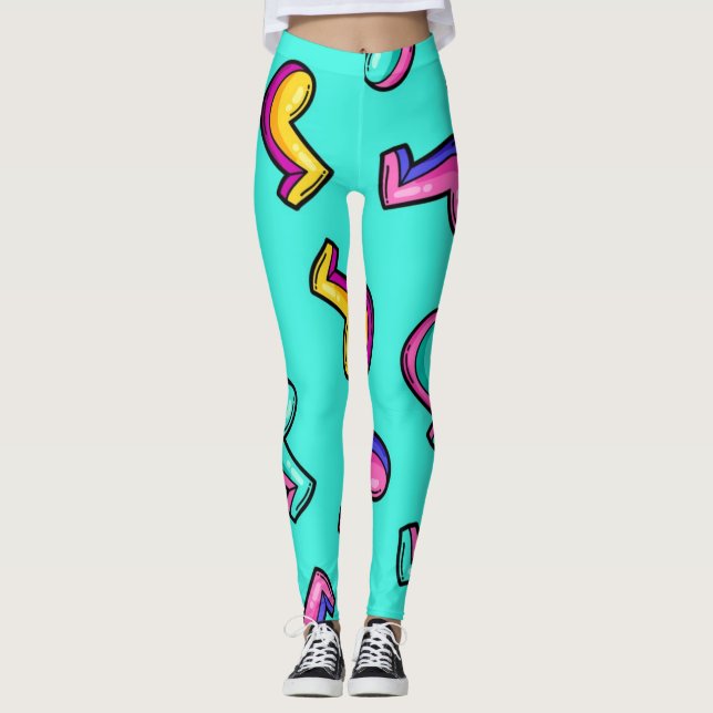 Musikmuster Leggings (Vorderseite)