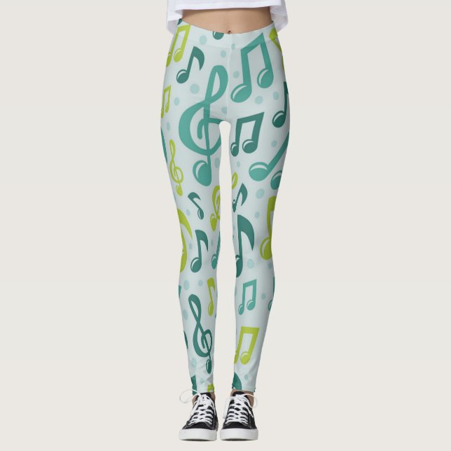 Musikmuster Leggings (Vorderseite)