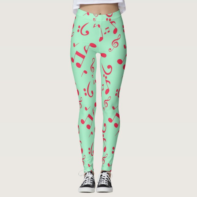 Musikmuster Leggings (Vorderseite)