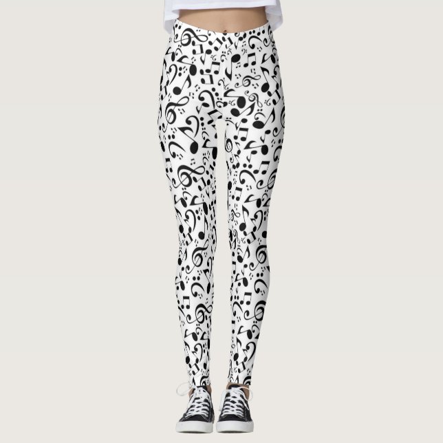 Musikmuster Leggings (Vorderseite)