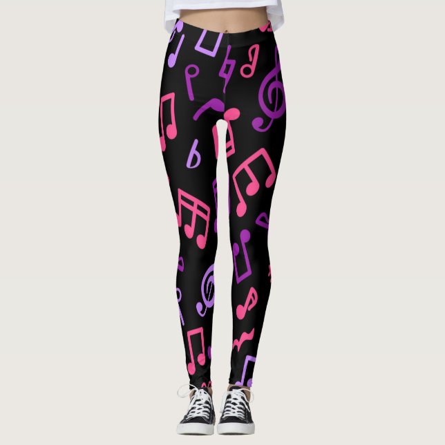 Musikmuster Leggings (Vorderseite)