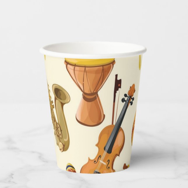 Musikmuster Pappbecher (Vorderseite)