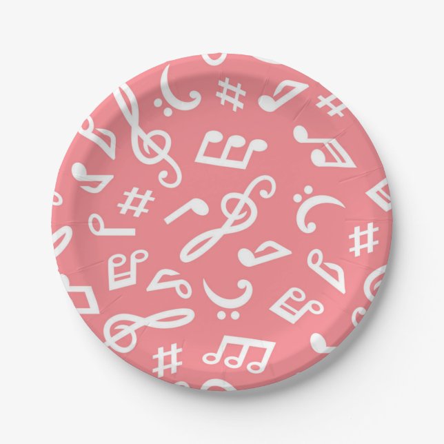 Musikmuster Pappteller (Vorderseite)
