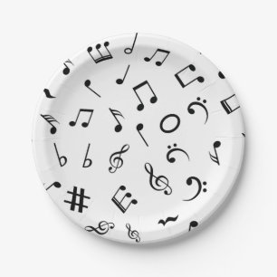 Musikmuster Pappteller