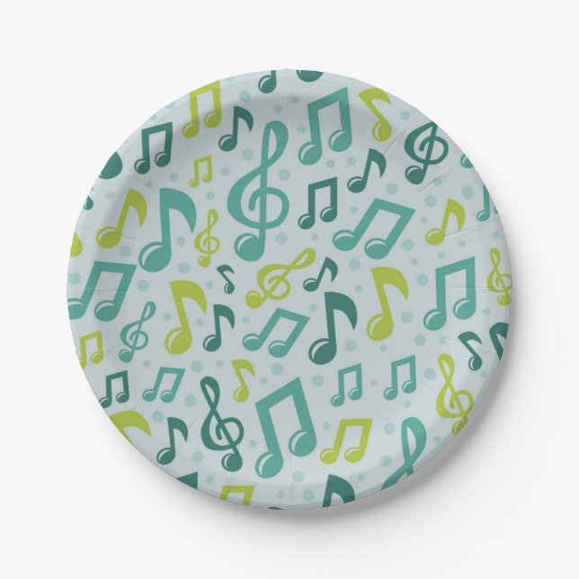 Musikmuster Pappteller (Vorderseite)