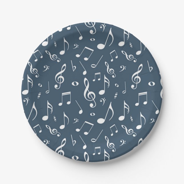 Musikmuster Pappteller (Vorderseite)