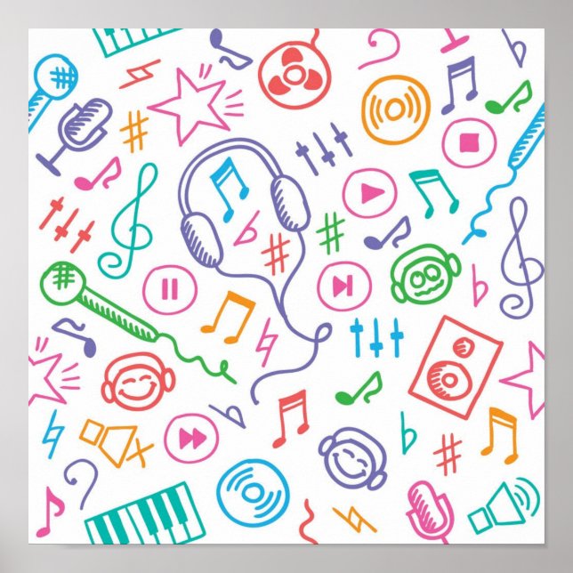 Musikmuster Poster (Vorne)