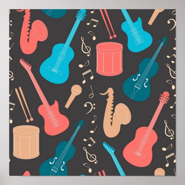 Musikmuster Poster (Vorne)