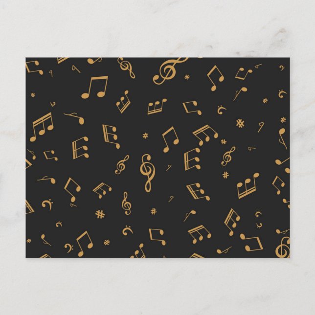 Musikmuster Postkarte (Vorderseite)