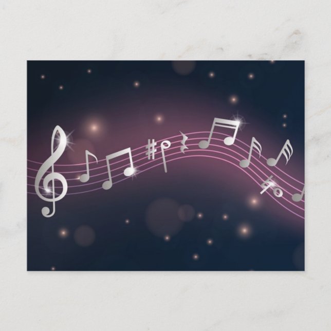 Musikmuster Postkarte (Vorderseite)