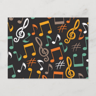 Musikmuster Postkarte