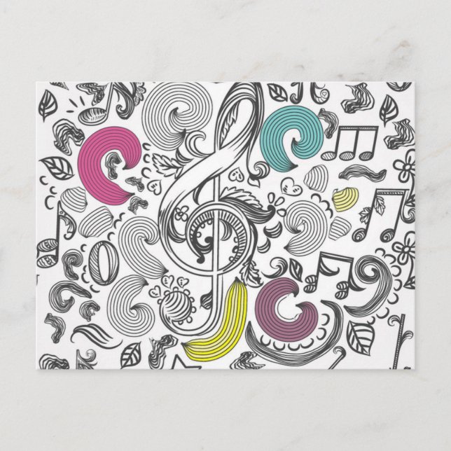 Musikmuster Postkarte (Vorderseite)
