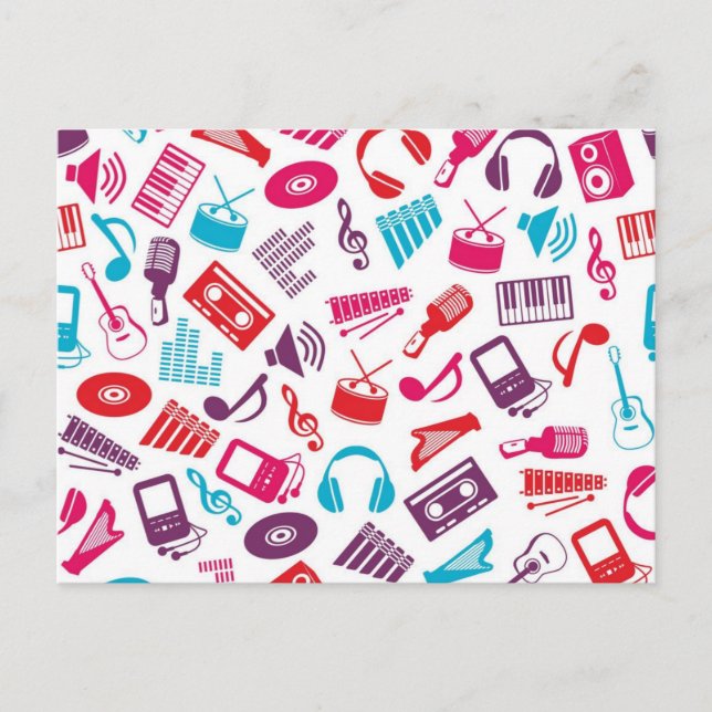 Musikmuster Postkarte (Vorderseite)