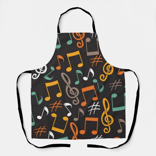 Musikmuster Schürze (Vorderseite)