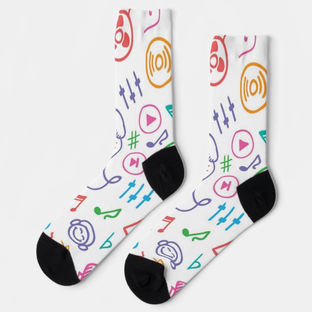 Musikmuster Socken (Linkes Detail)