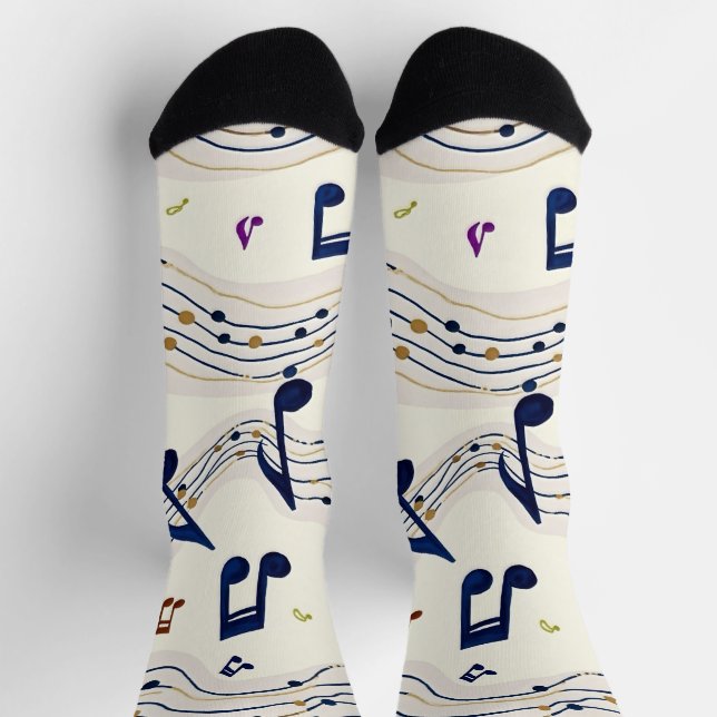 Musikmuster Socken (Oben)