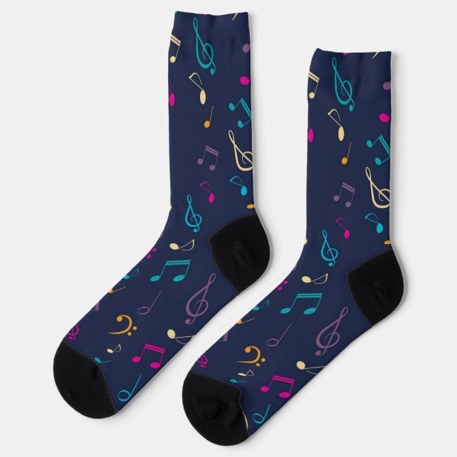 Musikmuster Socken (Linkes Detail)