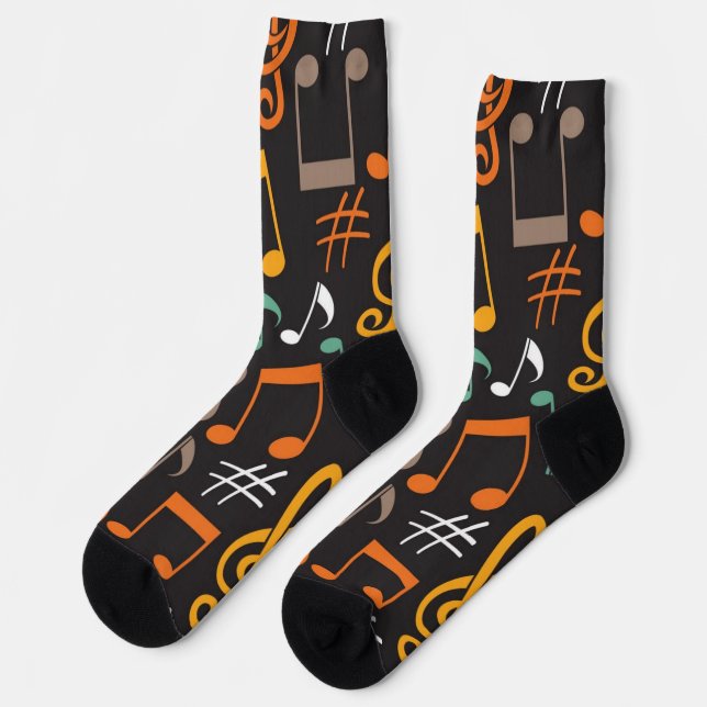 Musikmuster Socken (Linkes Detail)