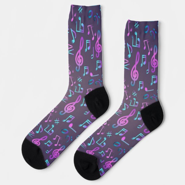 Musikmuster Socken (Linkes Detail)