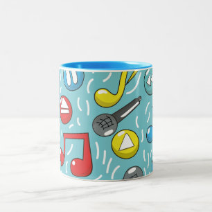 Musikmuster Zweifarbige Tasse