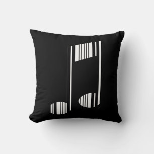 MUSIKNOTE BAR CODE Musikalisches Barcode-Muster Kissen