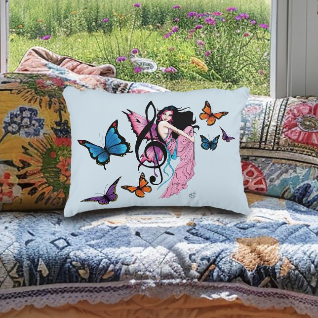 Musiknote Butterflies Fairy Dekokissen (Von Creator hochgeladen)