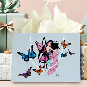 Musiknote Butterflies Fairy Große Geschenktüte