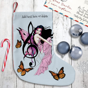Musiknote Butterflies Fairy Kleiner Weihnachtsstrumpf