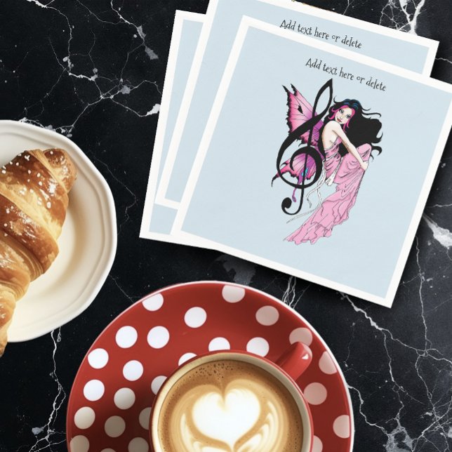 Musiknote Butterflies Fairy Serviette (Von Creator hochgeladen)