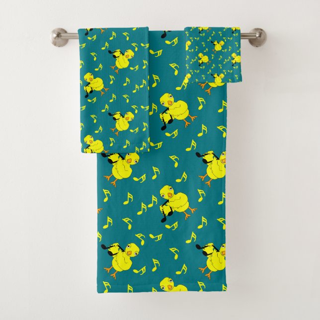 Musiknote Chick Pattern Badhandtuch Set (Insitu)