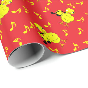 Musiknote Chick Pattern Geschenkpapier
