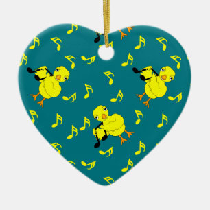 Musiknote Chick Pattern Keramik Ornament