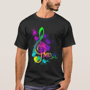 Musiknote des künstlerischen Regenbogens T-Shirt