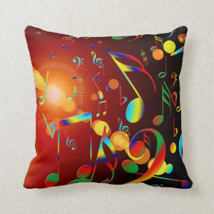 Musiknote Design Throw Kissen