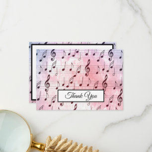 Musiknote farbenfrohe Muster Musik Thema Musiker Dankeskarte