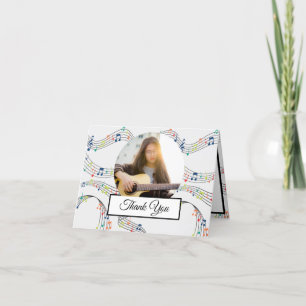 Musiknote farbenfrohe Muster Thema Musiker Foto Dankeskarte