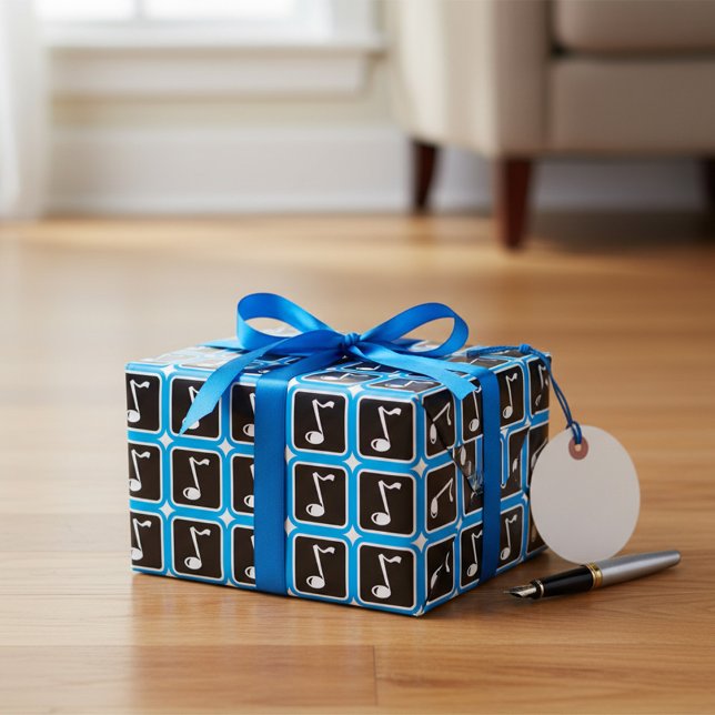 Musiknote Fett Minimalistisches musikalisches Symb Geschenkpapier (Von Creator hochgeladen)