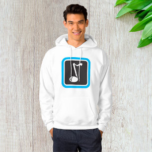 Musiknote Fett Minimalistisches musikalisches Symb Hoodie