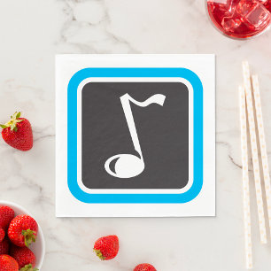 Musiknote Fett Minimalistisches musikalisches Symb Serviette